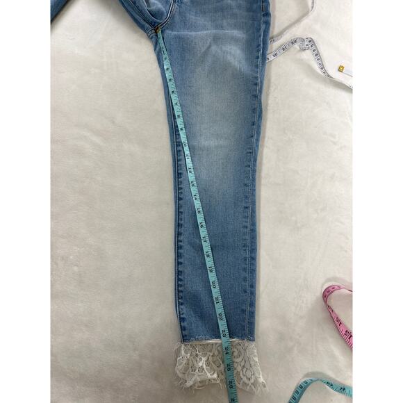 Driftwood Denim Jackie Jeans Lace Hem Women's 27 / 4 Boho Romantic Capsule - Picture 10 of 10